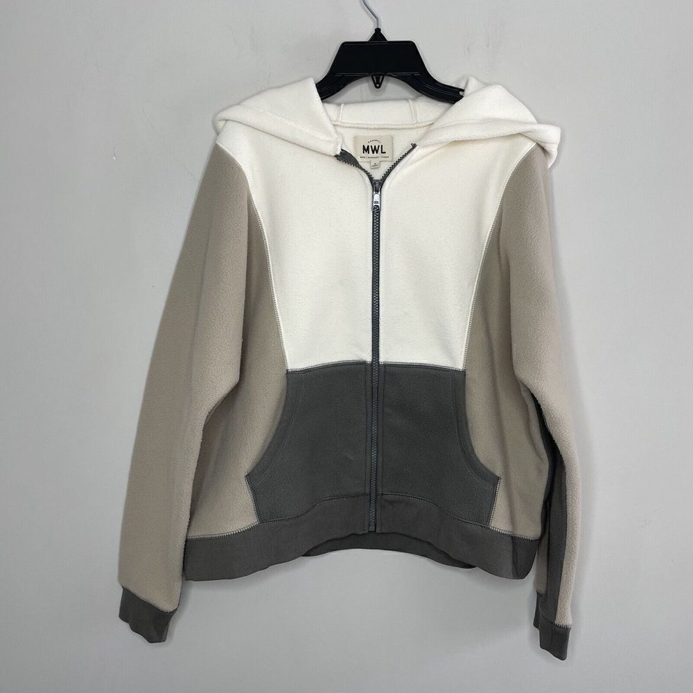 MADEWELL MWL Jacket Womens Medium Betterfleece Colorblock Zip Hoodie NB312 - Picture 4 of 11